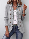ELOÏSA | Veste en maille gris chiné