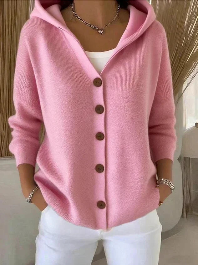 ZOÉ | Cardigan en maille à capuche