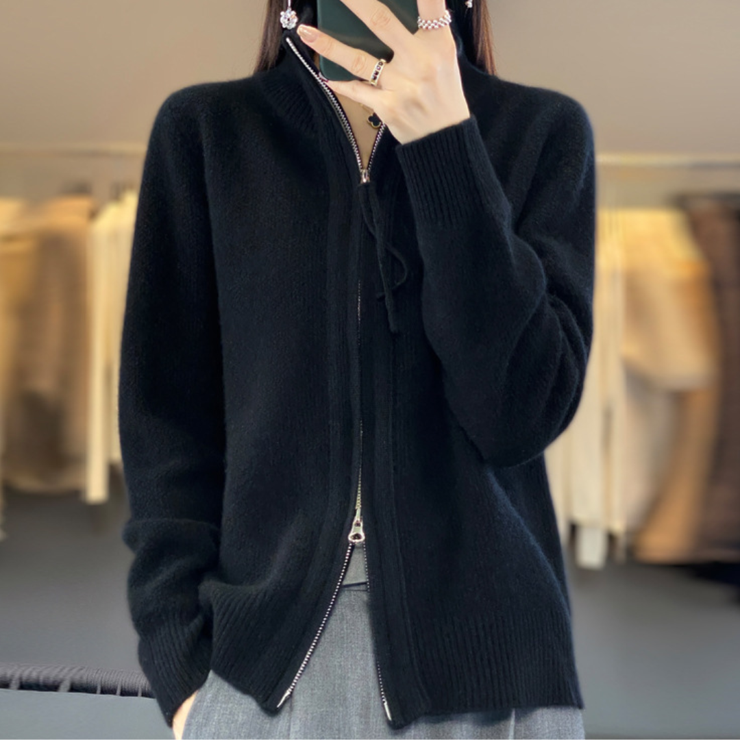 LUNA | Cardigan doux zippé