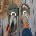 Lucina | Sandalias cómodas con argolla dorada