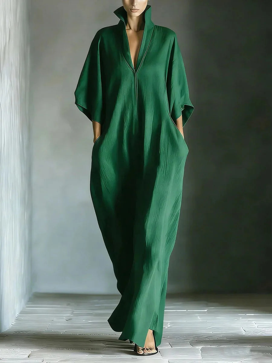 Cosima | Vestido largo con mangas kimono y escote en V