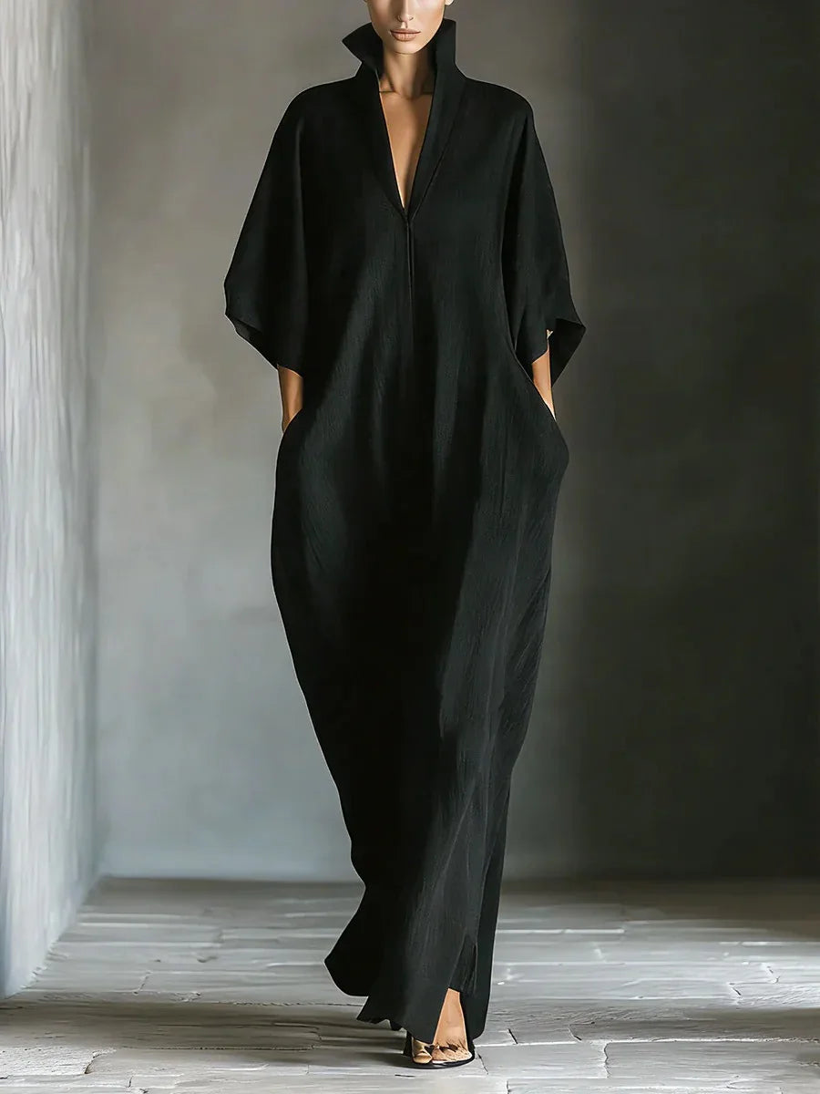 Cosima | Vestido largo con mangas kimono y escote en V