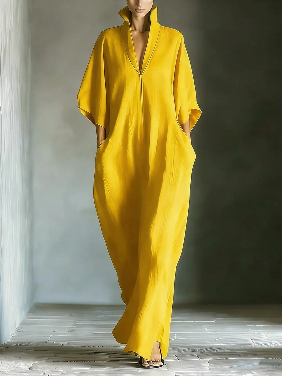Cosima | Vestido largo con mangas kimono y escote en V