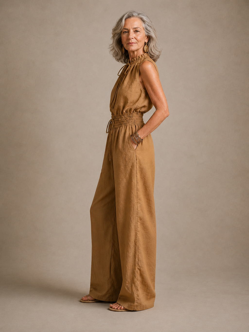 Zenaide | Mono camel de pierna ancha