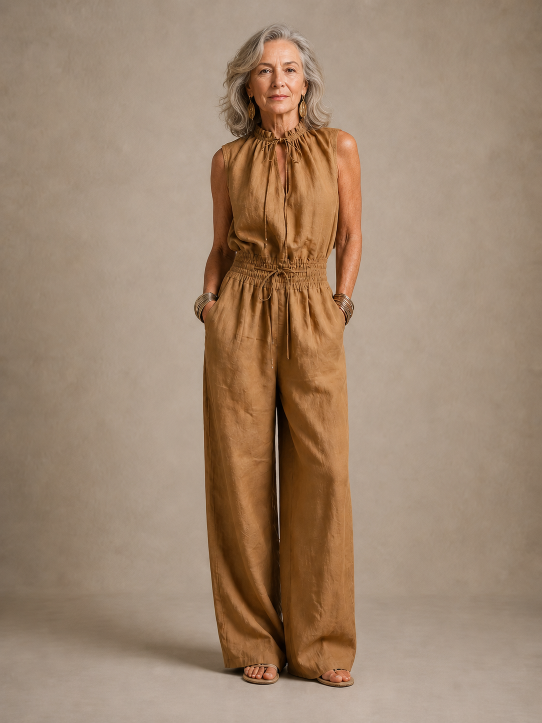 Zenaide | Mono camel de pierna ancha