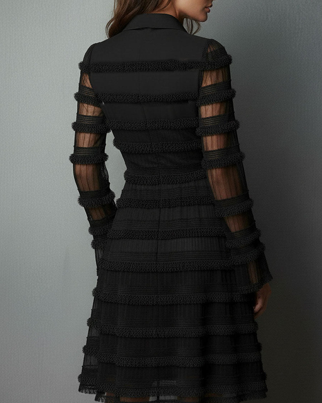 Rosalia | Minivestido con Escote Profundo en V, Negro
