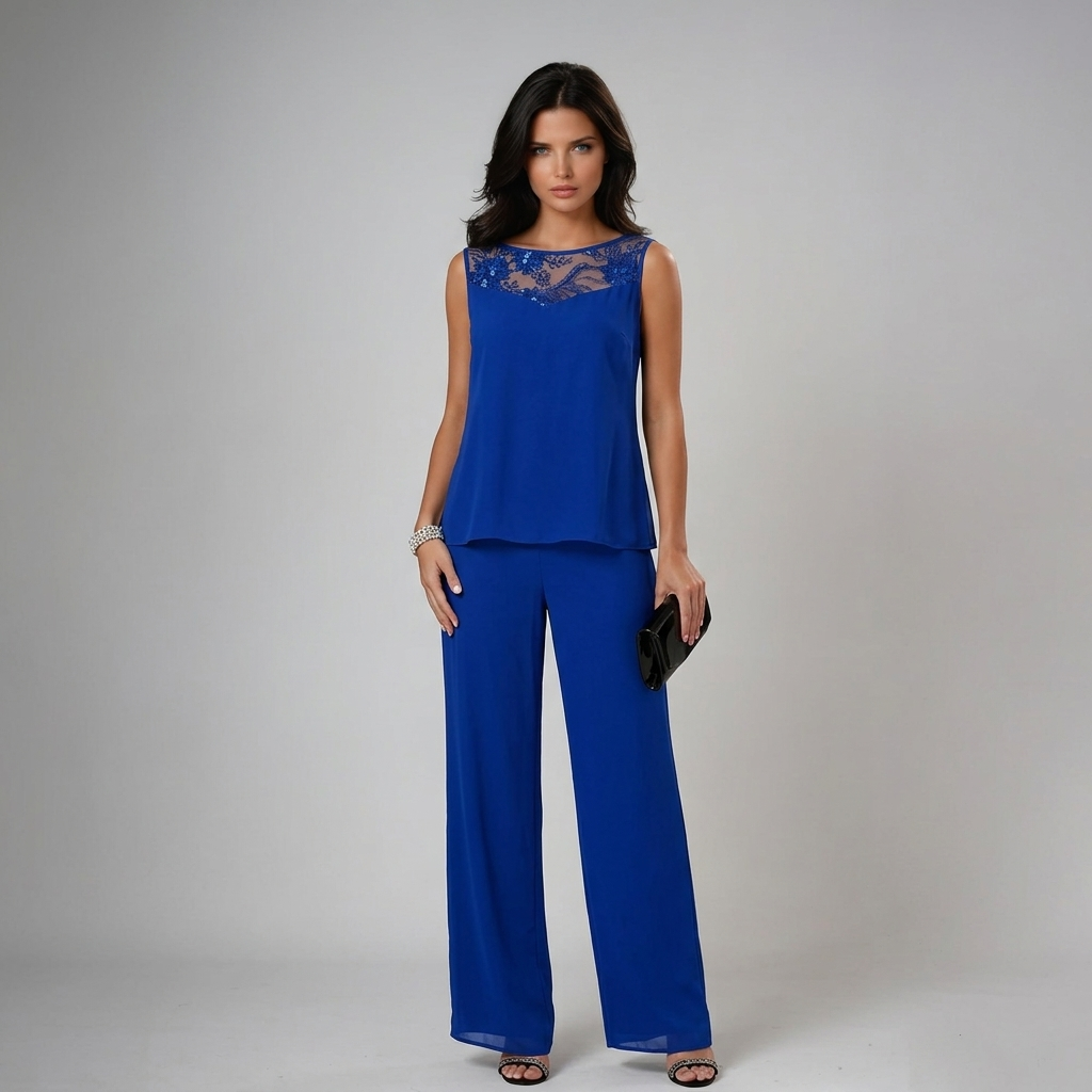 Iva | Elegante conjunto de tres piezas con pedrería