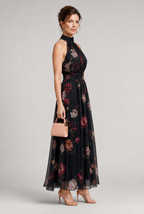 Soraya | Vestido midi floral con cuello halter