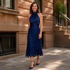 Norma | Vestido midi elegante con manga corta