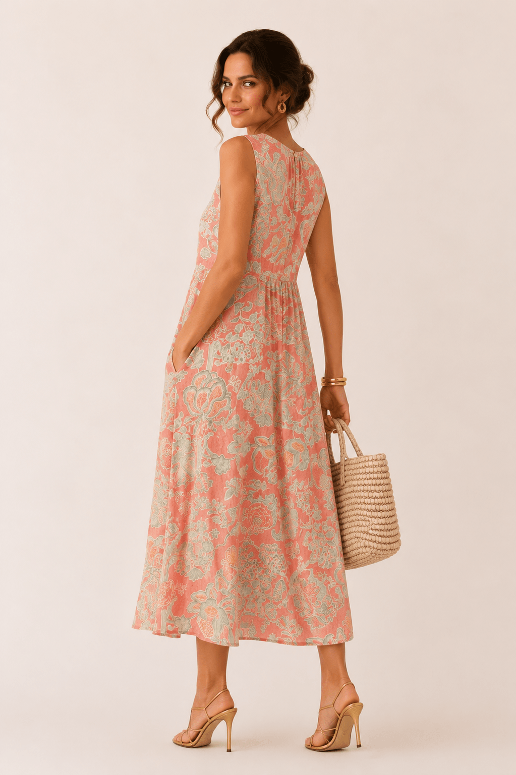 Irene | Vestido midi floral holgado