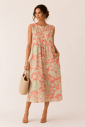 Irene | Vestido midi floral holgado