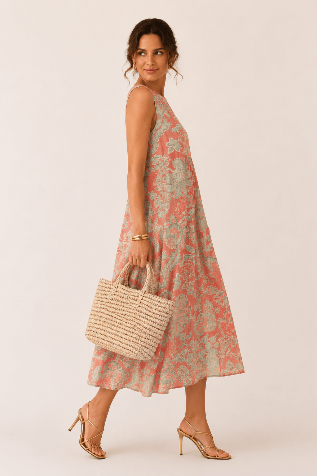 Irene | Vestido midi floral holgado