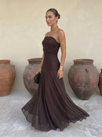 Korina | Vestido largo ajustado de tul