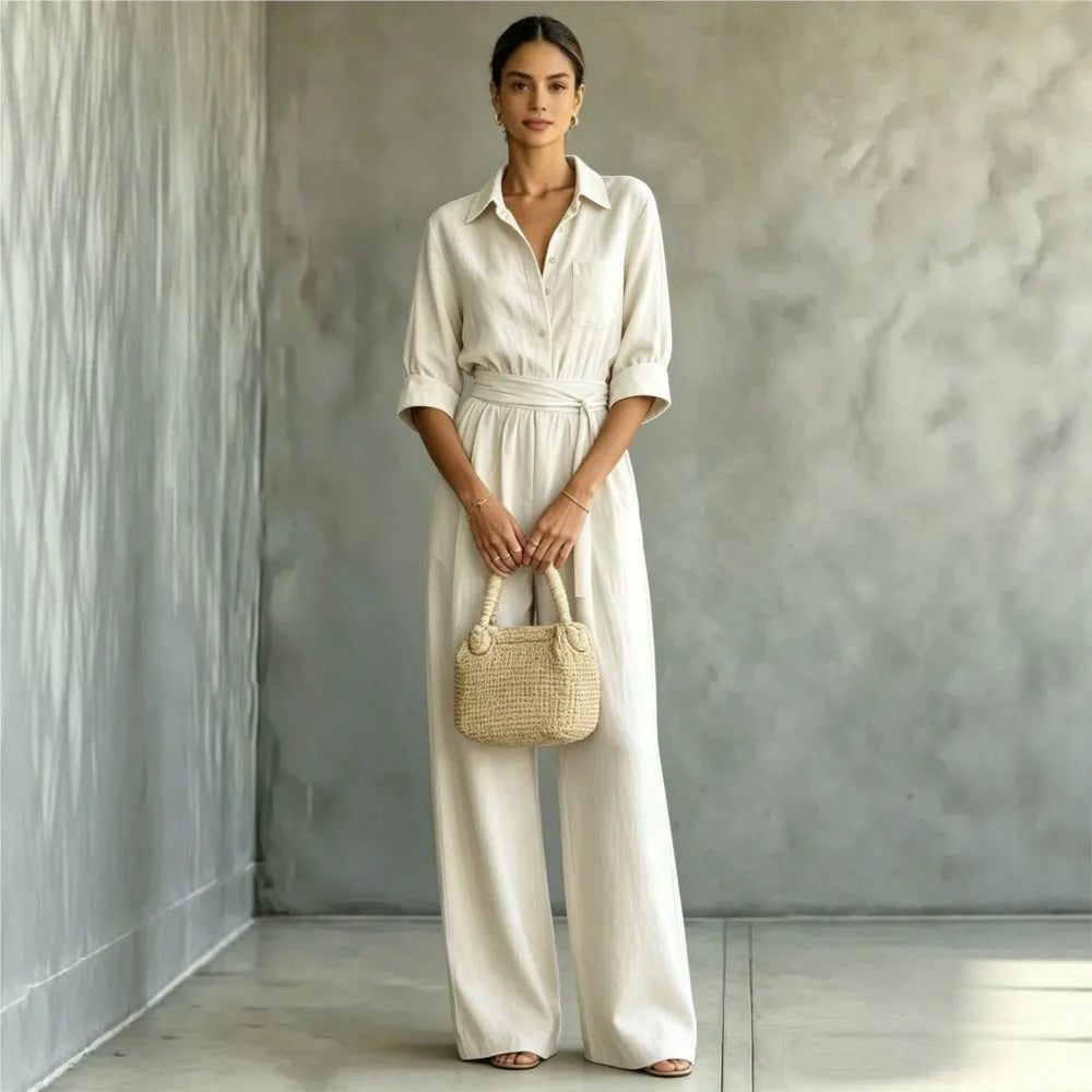 Elena | Mono de pierna ancha con cintura ajustable