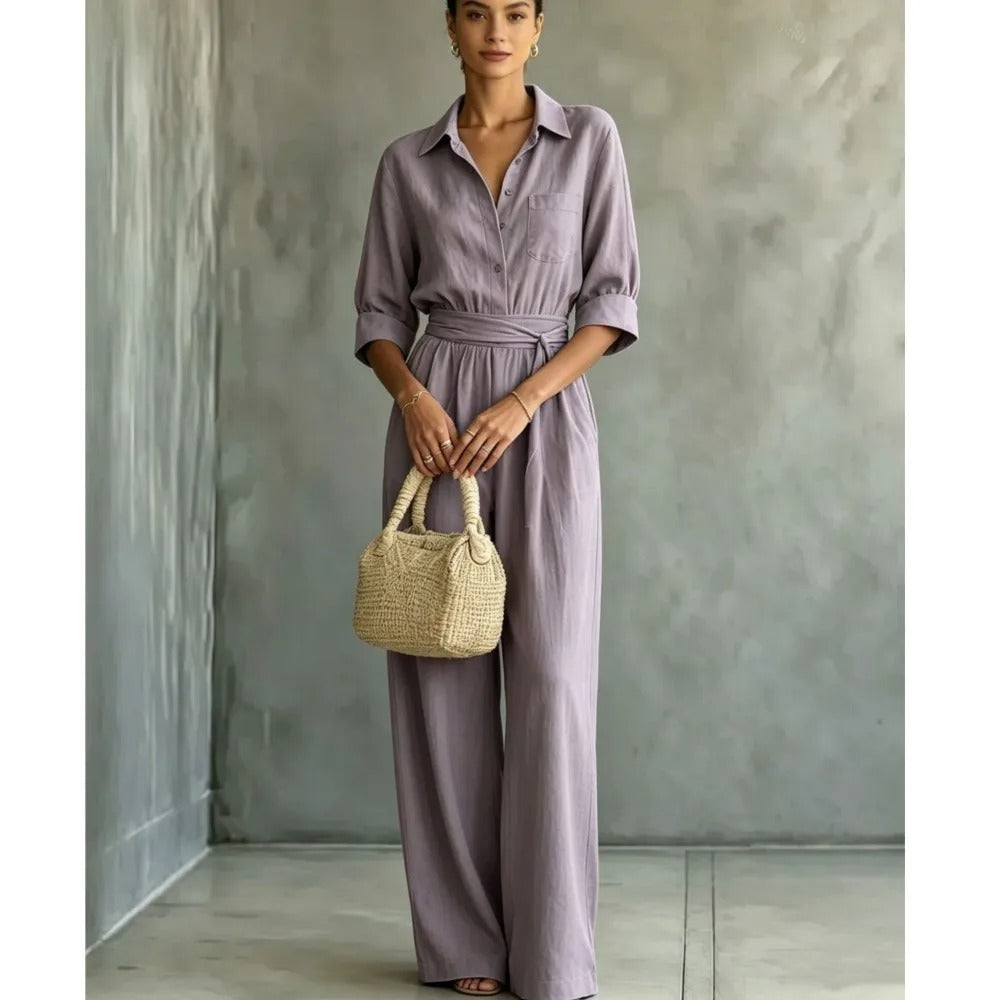 Elena | Mono de pierna ancha con cintura ajustable