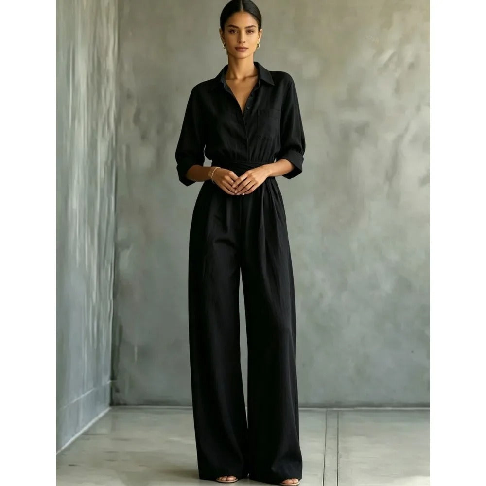 Elena | Mono de pierna ancha con cintura ajustable