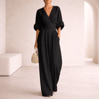 Elina | Jumpsuit de pierna ancha con escote en V
