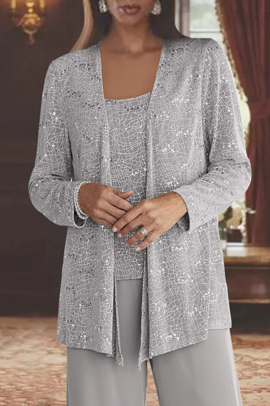Lunara | Conjunto elegante de tres piezas con pantalón