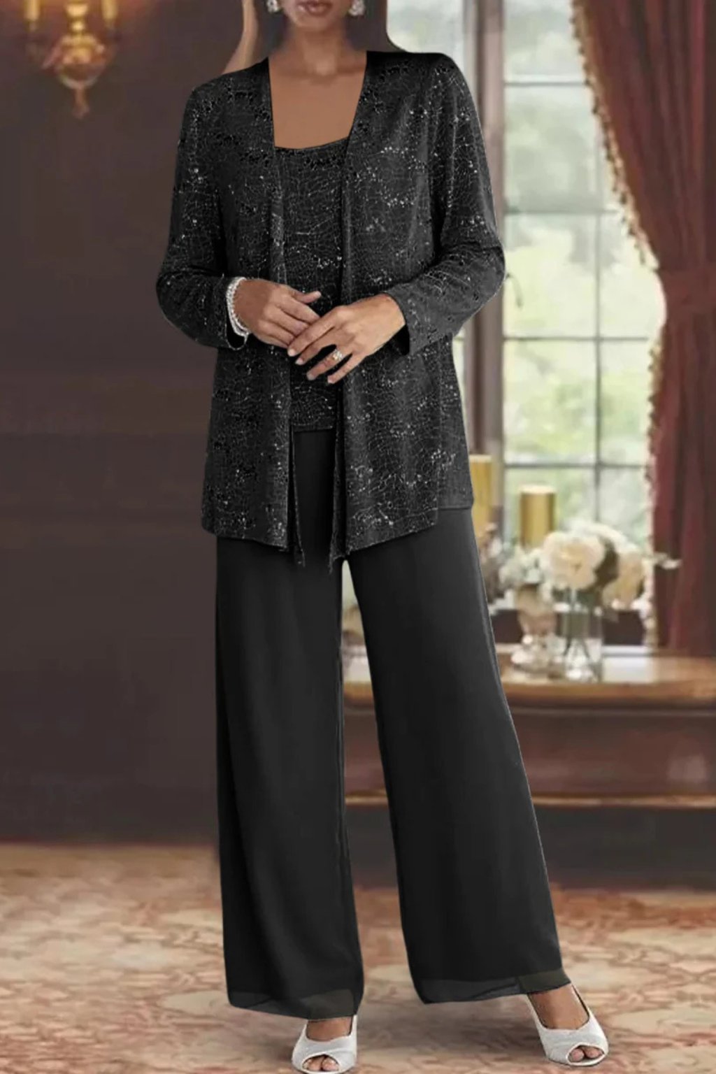Lunara | Conjunto elegante de tres piezas con pantalón